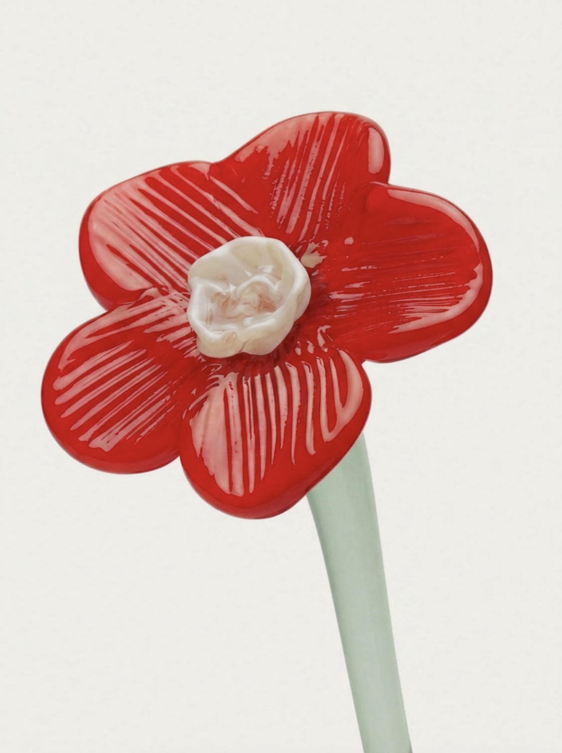 Mouthblown crystal glass flower - large — Lucie Claudia Podrabska